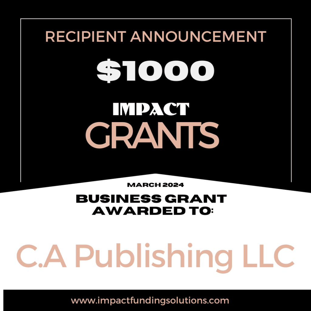 C.A Publishing Grant Winner
