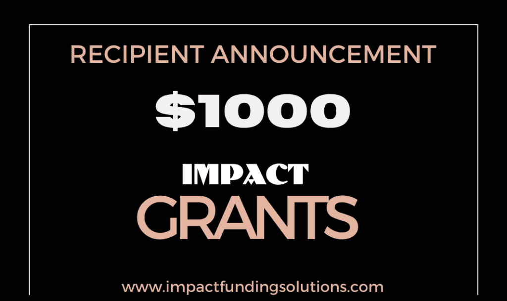 Impact Grant Announcement