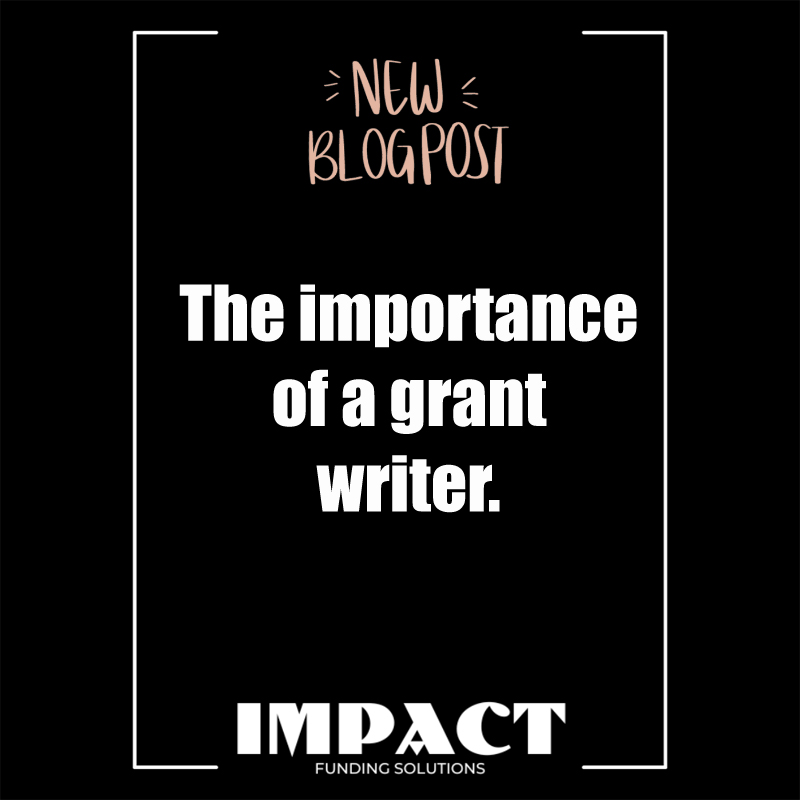 The importance of a grant writer