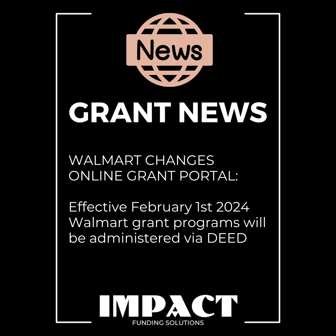 Grant News Walmart Changes Online Grant Portal to DEED Impact