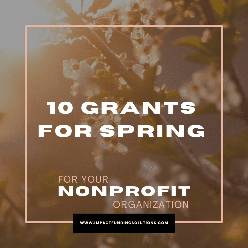 10 nonprofit grants for spring