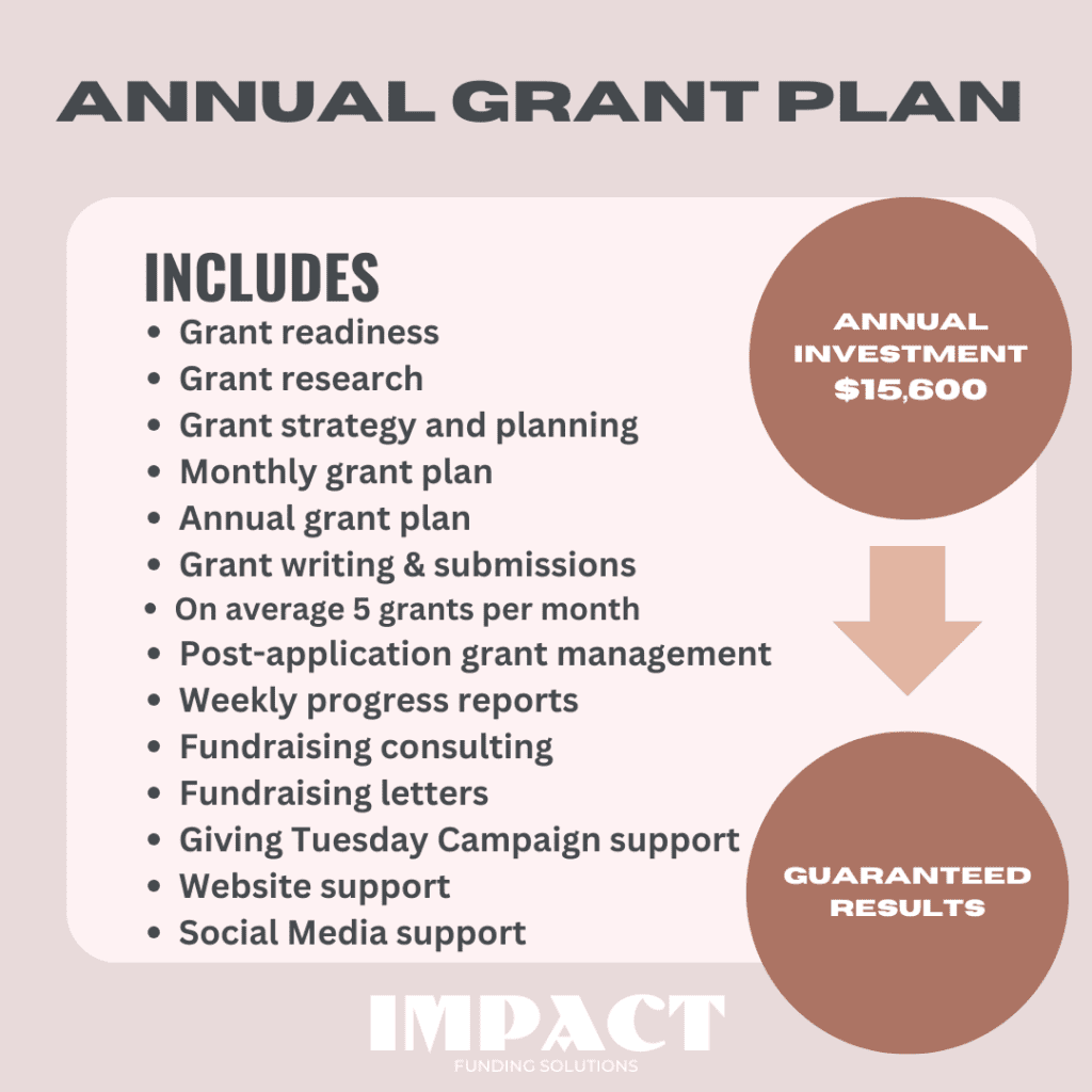 annual grant writing plan