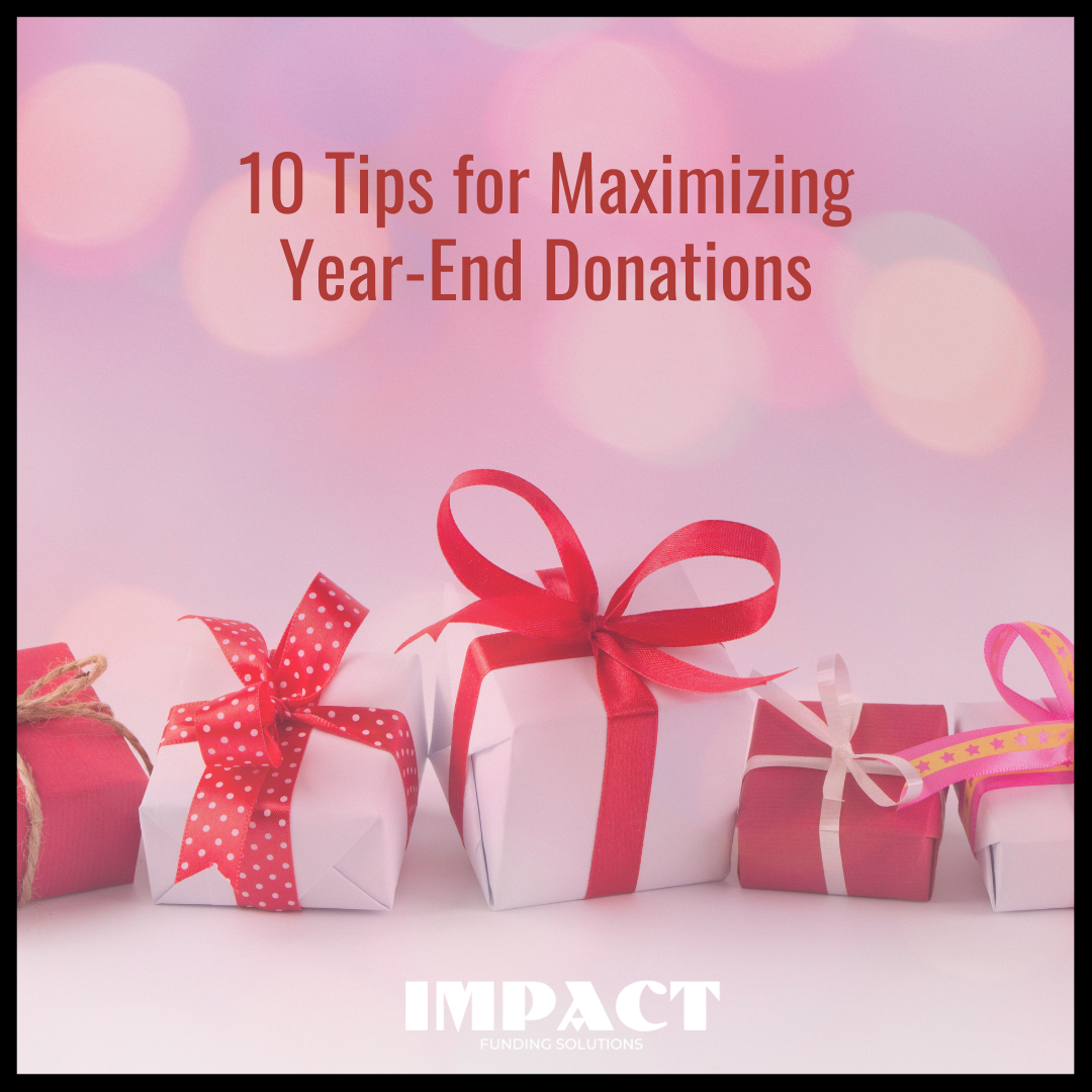 10 tips for maximizing year end donations