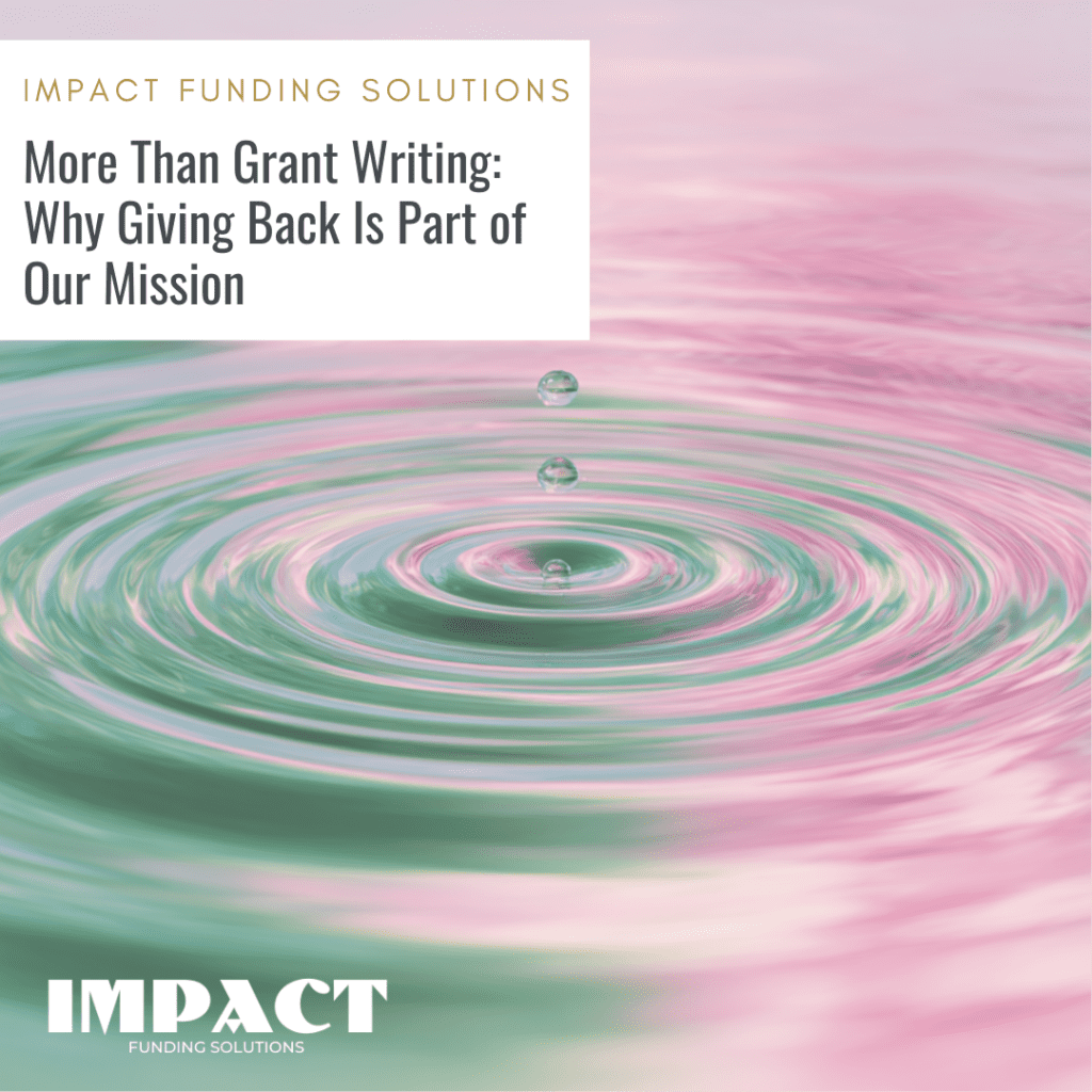 WHY GIVING BACK IS PART OF OUR MISSION