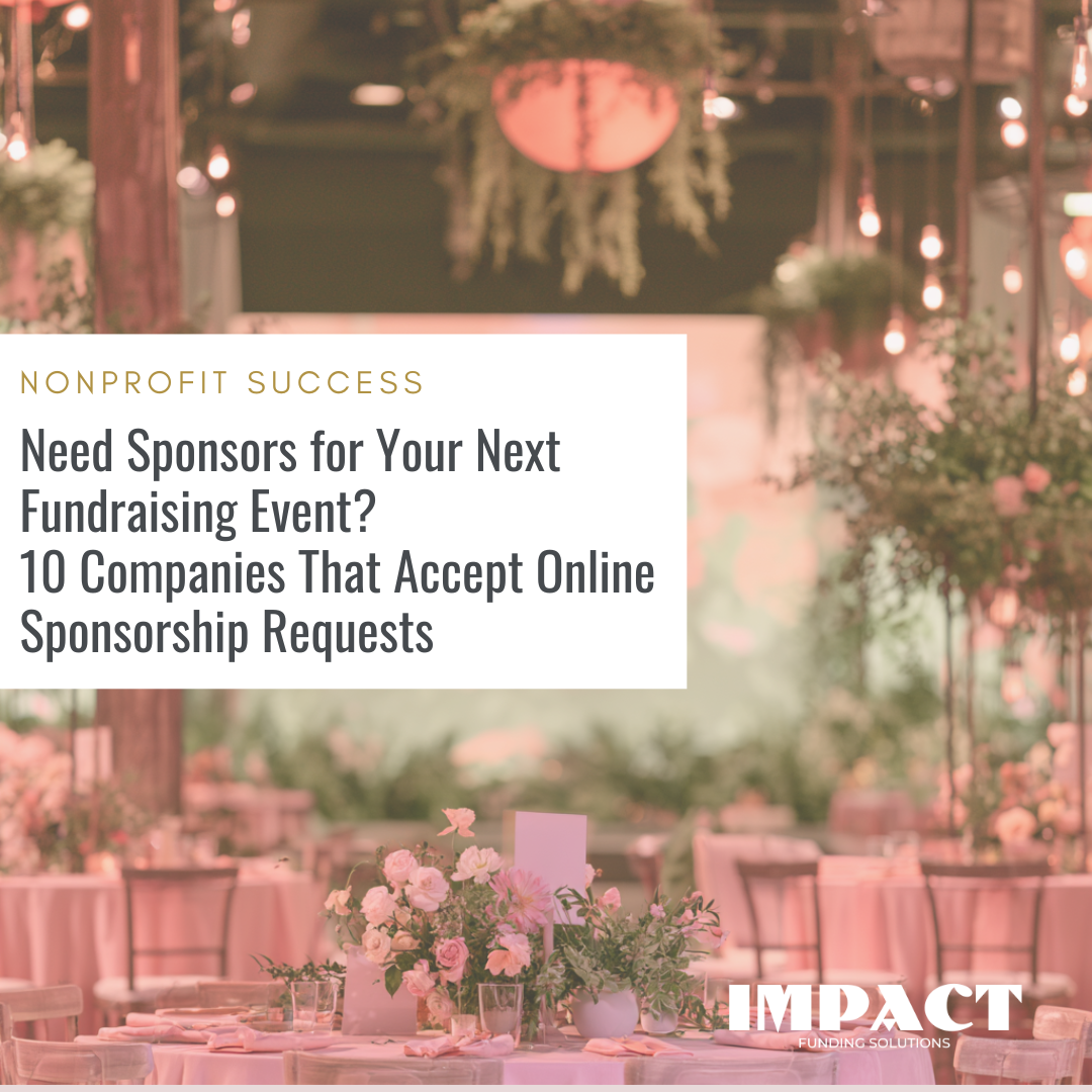 Need sponsors for your next fundraising event